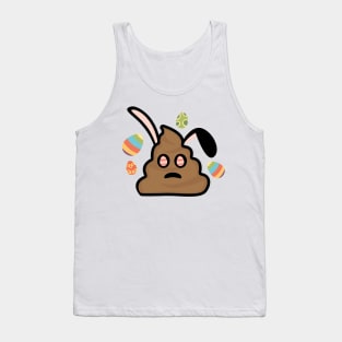 Poop Emoji Easter Bunny Ears Funny Tank Top